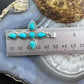 Sterling Silver Southwestern  Style 6 Green Howlite Decorated Cross Pendant For Women