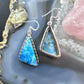 Sterling Silver Southwestern Style Triangle Blue Apatite Dangle Earrings For Women #1