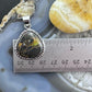 Native American Sterling Silver Blackjack Decorated Pendant For Women #1