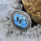 Sterling Silver Southwestern Style Golden Hill Turquoise Ring Size 6 For Women