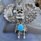 Alonzo Mariano Sterling Silver Turquoise Decorated Kachina Unisex Pendant