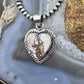 Native American Sterling Silver Wild Horse Heart Pendant For Women