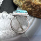 Vintage Sonny Spruce Sterling Silver Blue Lander Turquoise Ring Size 7.75 For Women