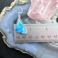 Sterling Silver Southwestern Style Triangle Blue Apatite Dangle Earrings For Women #1