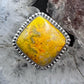 Sterling Silver Southwestern Style Bumblebee Jasper Mini Bar Ring 8 For Women