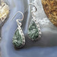 Sterling Silver Southwestern Style Teardrop Serpentine Dangle Earrings For Women
