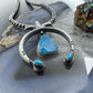 Veronica Cayatineto Native American Sterling Silver Turquoise Unisex Naja Pendant