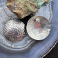 Vintage Native American Sterling Silver Hammered Round Stud Earrings For Women