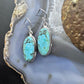 Sterling Silver Southwestern Style Oval Turquoise Dangle Earrings For Women