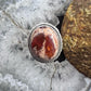 Sterling Silver Southwestern Style Oval Mexican Fire Opal Ring Size 8 For Women