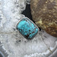 Vintage Sonny Spruce Sterling Silver Blue Lander Turquoise Ring Size 7.75 For Women