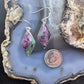 Sterling Silver Southwestern Style Kite Rubysozite Dangle Earrings For Women