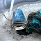 Sterling Silver Southwestern Style Trapeze Blue Apatite Ring Size 7 For Women