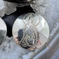 Native American Silver Stamped Coyote Rounded Post Earrings For Women