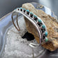 Sterling Silver Southwestern Style Turquoise Single Row Bracelet For Women