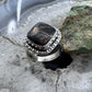 Native American Sterling Silver Blackjack Decorated Ring Size 10 For Women