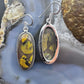 Sterling Silver Southwestern Style Oval Fruit Jasper Dangle Earrings For Women