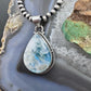 Sterling Silver Southwestern Style Teardrop Blue Moonstone Pendant For Women #1