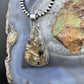 Sterling Silver Southwestern Style Large Teardrop Tiger Dendrite Agate Unisex Pendant