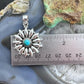 Sterling Silver Southwestern Style Rounded Turquoise Pendant Cluster For Women