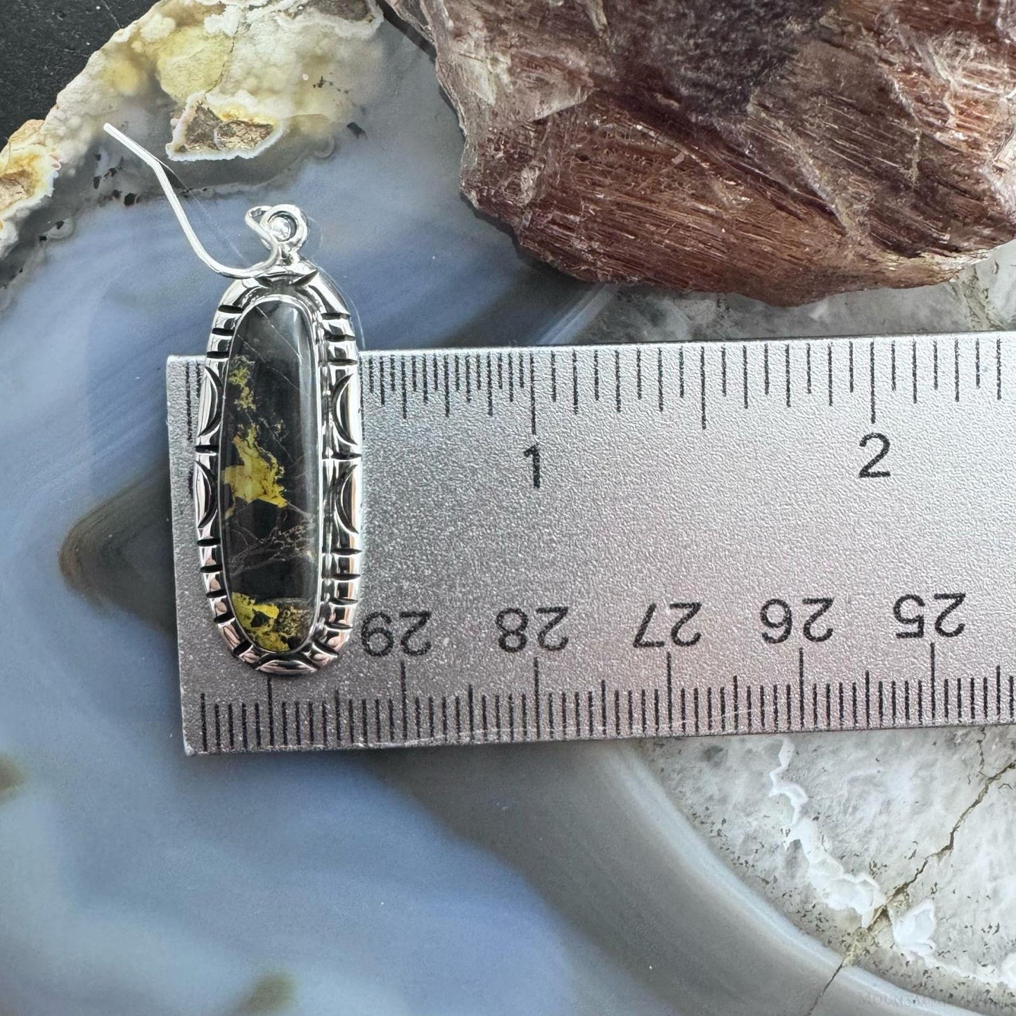 Native American Sterling Silver Blackjack Dangle Earrings For Women