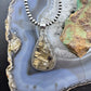 Sterling Silver Southwestern Style Large Teardrop Tiger Dendrite Agate Unisex Pendant