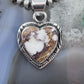 Native American Sterling Silver Wild Horse Decorated Heart Pendant For Women