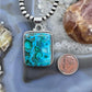 Sterling Silver Southwestern Style Rectangle Azurite Malachite Unisex Pendant