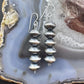 Native American Sterling Silver Navajo Pearl Saucer Beads 10mm Dangle Earrings For Women