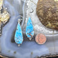 Sterling Silver  Southwestern Style Elongated Teardrop Apatite Dangle Earrings For Women