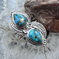 Sterling Silver Southwestern Style 2 Cooper Turquoise Ring Size 9 For Women