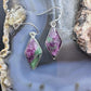 Sterling Silver Southwestern Style Kite Rubysozite Dangle Earrings For Women