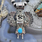 Alonzo Mariano Sterling Silver Turquoise Decorated Kachina Unisex Pendant #1