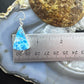 Sterling Silver Southwestern Style Triangle Blue Apatite Dangle Earrings For Women