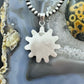 Sterling Silver Southwestern Style Decorated Cluster Floral Pendant For Women