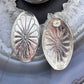 Native American Silver Stamped Flower Oval Post Earrings For Women