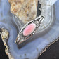 Native American Sterling Silver Oval Pink Conch Decorated Bracelet For Women