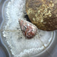 Sterling Silver Southwestern Style Teardrop Leopard Skin Jasper Ring Size 8.5 For Women