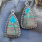 Sterling Silver Southwestern Style Triangle Shattuckite Dangle Earrings For Women #2