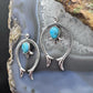 Sterling Silver Southwestern Style Turquoise Naja Dangle Earrings For Women