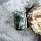Sterling Silver Southwestern Style Seraphinite Bar Ring Size 8.5 For Women