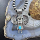 Alonzo Mariano Sterling Silver Turquoise Decorated Kachina Unisex Pendant