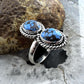 Sterling Silver Southwestern Style Oval Golden Hill Turquoise Ring Size 9.5 For Women