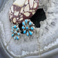 Native American Sterling Silver Turquoise Cluster Stud Earrings For Women #1