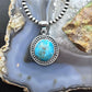 Sterling Silver Southwestern Style Round Tibetan Turquoise Decorated Pendant For Women