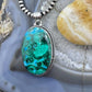 Sterling Silver Southwestern Style Oval Azurite Malachite Unisex Pendant