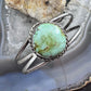 Vintage Native American Sterling Silver Rounded Turquoise Split Shank Bracelet For Women