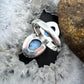 Sterling Silver Southwestern Style 2 Golden Hill Turquoise Ring Size 8.75 For Women