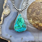 Sterling Silver Southwestern Style Triangle Azurite Malachite Unisex Pendant