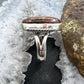 Sterling Silver Southwestern Style Oval Moroccan Seam Agate Ring Size 8 For Women